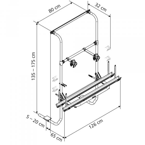 Artikelbild des Artikels “Fahrradträger Thule Sport G2 Universal, silber, 38kg, für Wohnwagen “